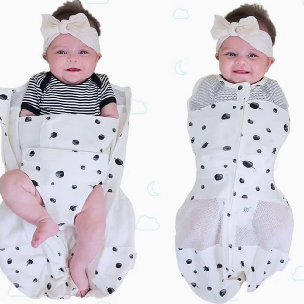 Happiest Baby Sleepea - Brand New Ivory Planets Swaddles - Size Large